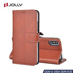 Funda cartera de PU para iPhone X