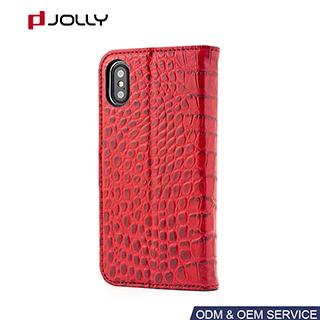 Funda de cuero para iPhone X, Funda para celular anti-suciedad