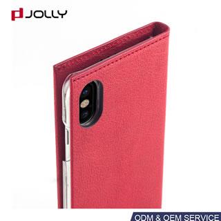 Funda cartera a prueba de polvo para iPhone X