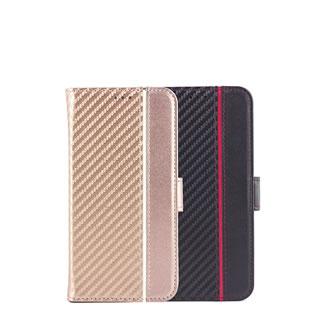 Funda flip cover de cuero sintético para iPhone X