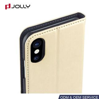 Funda folio de cuero sintético para iPhone X