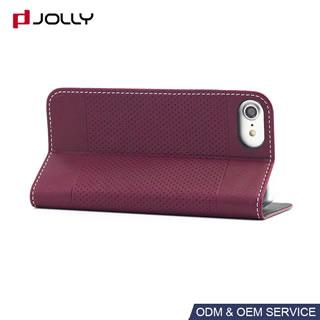 Funda cartera de cuero impermeable para iPhone 8