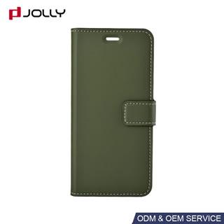 Funda libro de cuero con ranura de tarjeta para Huawei P10