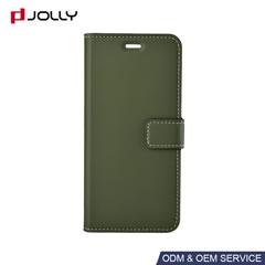 Funda libro de cuero con ranura de tarjeta para Huawei P10