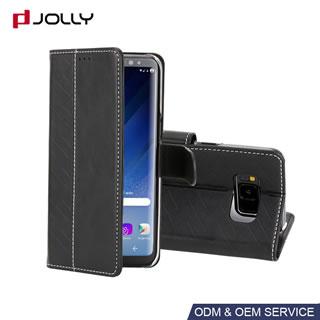 Funda cartera de cuero impermeable para Samsung Galaxy S8